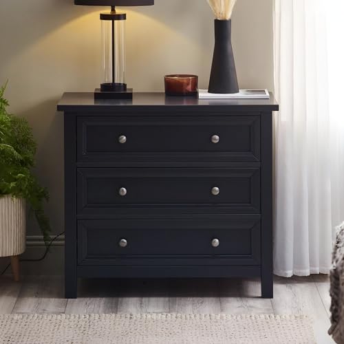 Julian Bowen Maine 3 Drawer Wide Chest, Anthracite, Engineered Wood, One Size