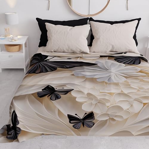 PETTI Artigiani Italiani - Spring-Summer Double Bedspread Light Blanket Queen Size Bed Sheet 100% Made in Italy