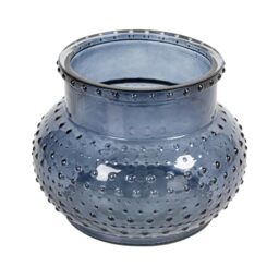"Creative Co-op Glass Hobnail Candleholder/Vase (Holds 5"" Pillar Candle) Votive Holder, Blue"