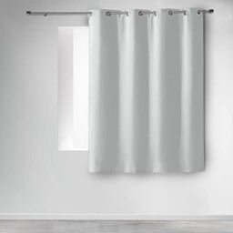 Douceur d'Intérieur Polyester - Curtains with Eyelets (140 x 180 cm), Ceramic, Snow, 140x1x180 cm