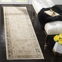 Safavieh Traditional Indoor Woven Runner Area Rug, Vintage Collection, VTG117, in Stone / Multi, 66 X 244 cm for Living Room, Bedroom or Any Indoor Space