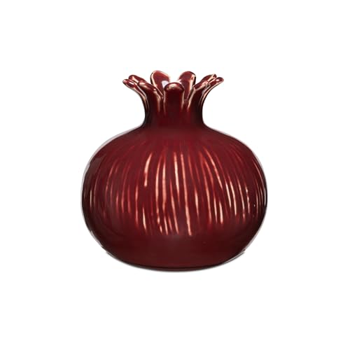 RITUALI Domestici - BENESTO Pomegranate Vase Red M, 12.5x12.5x12.5h cm, Ceramic Collection