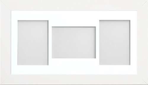 Frame Company Watson White Multi-Aperture Photo Frame with Mount, 20x10 for 7x5 (x3 PLP) * Choice of Frame Colour and Mount Design* NEW