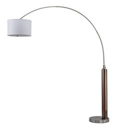 SAFAVIEH Modern Metal Floor Lamp, in Nickel, 40 X 185 X 220