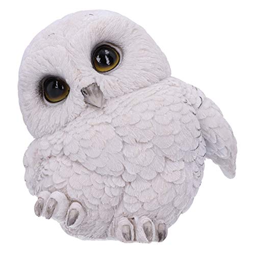 Nemesis Now Feathers Cute Rotund Snowly Owl Figurine, White, 12.5cm (U5473T1)