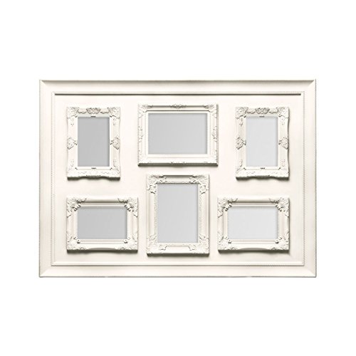 Premier Housewares Vintage Multi-Photo Frame for 6 Photos, Cream