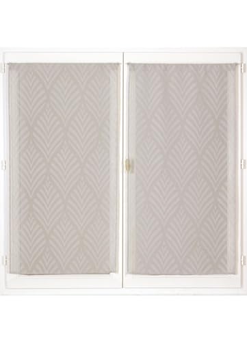 Atout Ciel Pair of Net Curtains 60 x 90 cm Grey Ready to Hang
