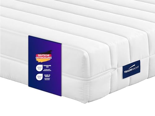 Dream night, microfiber, Easy Comfort roll-up mattress Oeko-Tex certified, degree of hardness 3 (H3), 140 x 200 x 13 cm, produced according to German quality standards, white