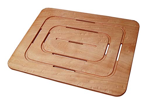 CASTELMERLINO 113 Shower Mat in Marine Plywood by Okumè 54 x 68 cm for Plates 70 x 90 cm