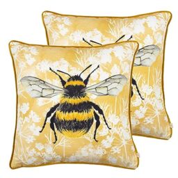 furn. Wylder Nature Manor Bee Polyester Filled Cushions Twin Pack