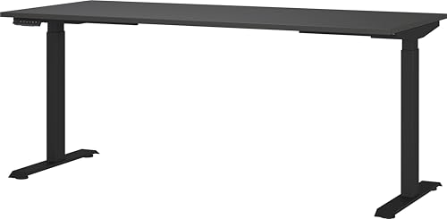 Germania Desk 7909-547, in graphite, el. height-adjustable, 180 x 120 x 80 cm (WxHxD)