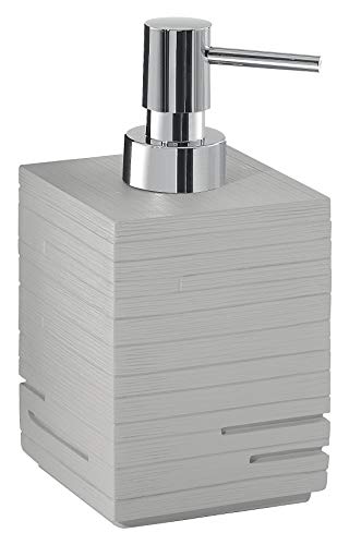 Gedy Quadrotto Soap Dispenser Resin Grey 8.2 x 8.2 x 16