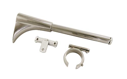 Gardinia Windsor Series 32044 Universal Wall Bracket with Ring and Cross Adaptor for Curtain Rods Diameter 25 mm Metal Stainless Steel Look