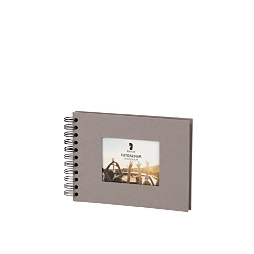 Rössler 13293200492 Photo Album with Wire-O-Binding Mount Cut-Out Taupe 40 Pages 145 x 195 x 25 mm 1 Piece