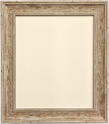 Scandi Distressed Wood Picture Photo Frame with Ivory Backing Board 30 x 30 cm