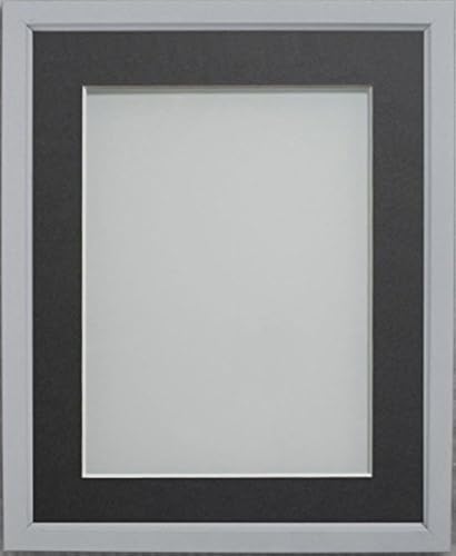 Frame Company Drayton Range 9x7-inch Grey Picture Photo Frame with Mount For Image Size 8x6-inch