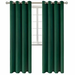 BGment Grommet Blackout Curtains 2 Panels 52W x 95L Emerald Green