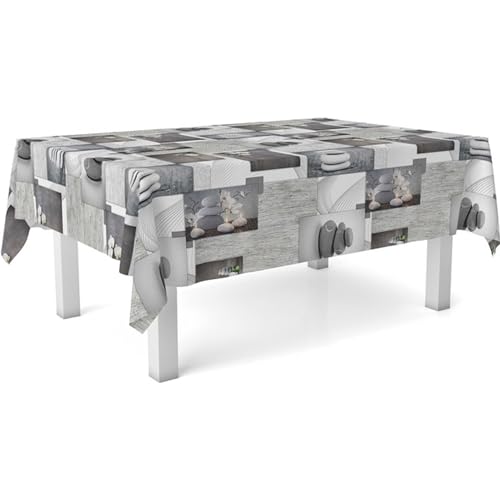 ECOMMERC3 - Oilcloth Tablecloth Rectangular Table Size 300 x 140 cm Style, Durability and Easy Cleaning for Your Table ??? Stain Resistant and Waterproof Oilcloth Tablecloth