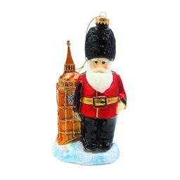 Dekohelden24 Lauscha Lauscha Christmas Tree Decoration Bauble Glass Bauble Glass Ornament English Soldier in Uniform 9 x 6 x 16 cm