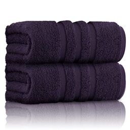GC GAVENO CAVAILIA 100% Ringspun Cotton Bath Towels, Luxury 550 GSM Zero Twist Towel Sheets, Purple, 80x140 Bath Sheet