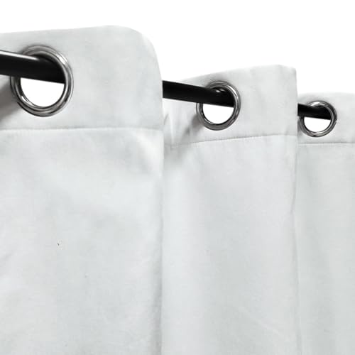 Atout Ciel Thermal Blackout Curtain with Eyelets 140 x 240 cm White Ready to Hang