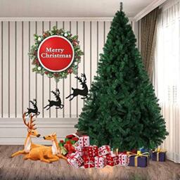 6ft BUSHY Traditional Pine Christmas Tree Xmas Home Decorations Celebration Metal Stand 180cm 1.8M