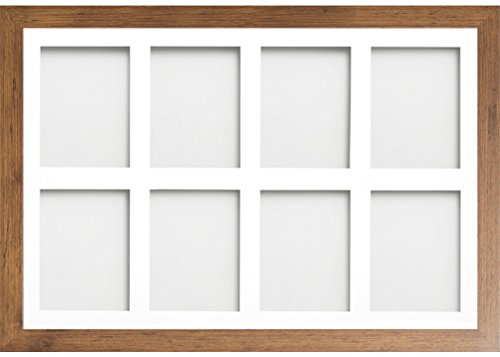 Frame Company Watson Rustic Multi-Aperture Photo Frame with Mount, 30x20 for 8x6 (x8) * Choice of Frame Colour and Mount Design* NEW