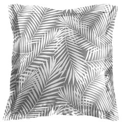 douceur d'intérieur, Botania Flat Ruffle Pillowcase (63 x 63 cm) Grey 100% Cotton
