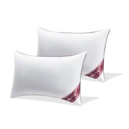 GC GAVENO CAVAILIA Savile Microfiber Pillows 2 Pack (74x48 cm) - Soft Supportive Bed Pillow - Luxury Microfiber Filling, Breathable & Comfortable Sleeping Pillows for Home & Hotel Pillow - White