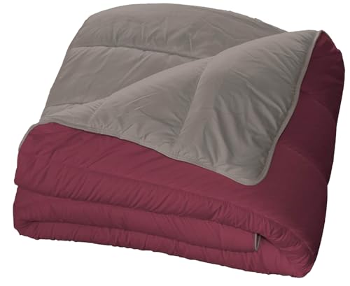 Bleu Câlin - Two-Coloured Microfibre Bedspread Duvet, Bourgogne/Poivre, 140x200 cm