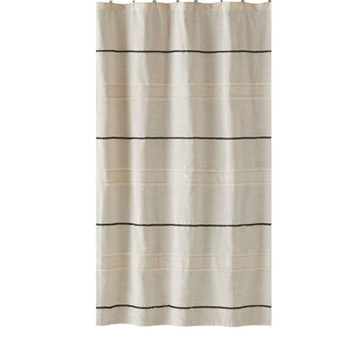"SKL Home by Saturday Knight Ltd. Frayser Shower Curtain, Linen 70"" x 72"""