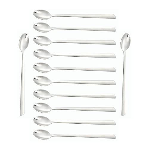 Arcos Series Toscana - Box 12 Pieces Ice Tea Spoon Table Spoon - Monoblock of one Piece Stainless Steel 18/10 and 220 mm (8.66 Inch) Silver Colour (12 Piece)