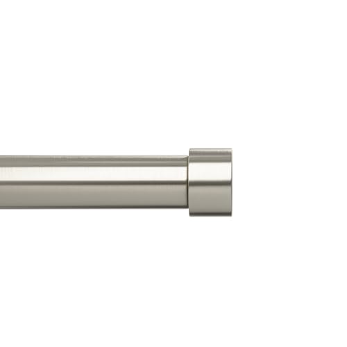 "Umbra Cappa 1” Adjustable Double Curtain Rod for Windows – 36""-66”, 91-168 cm, Drapery Rod, Nickel"