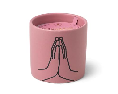Paddywax Scented Candles in Matte Ceramic Impressions Collection Artisan Candle, 163g, Thankful for You