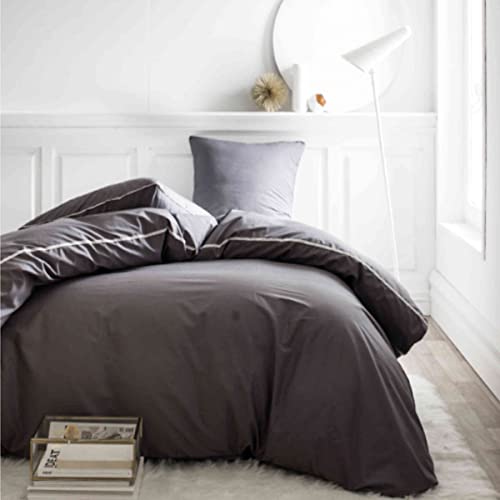 Today Percale Grey Duvet Cover & Pillow Cases 240 x 260 cm