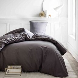 Today Percale Grey Duvet Cover & Pillow Cases 240 x 260 cm