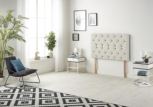 Somnior Beds Bed Centre Premier Small Single 82cm Plush Ivory Headboard With Wooden Struts