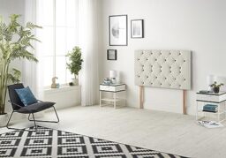 Somnior Beds Bed Centre Premier Small Single 82cm Plush Ivory Headboard With Wooden Struts