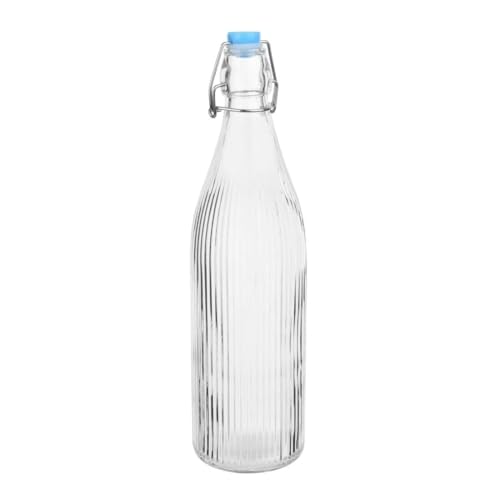 Olympia Olympia Ridged Swing Top Water Bottle - 1Ltr (Box 6) - Streamlines table service built for high-volume commercial hospitality environments to serve and store refreshments.