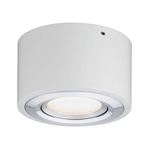 Paulmann 79708 LED Ceiling luminaire Argun Round swivelling incl. 1x4.8 watt dimmable Ceiling lamp Brushed Aluminium Living Room lamp Metal 3000 K