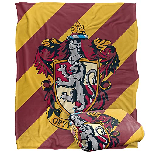 HARRY POTTER Gryffindor Crest 4 Officially Licensed Silky Touch Super Soft Throw Blanket 152 x 127 cm