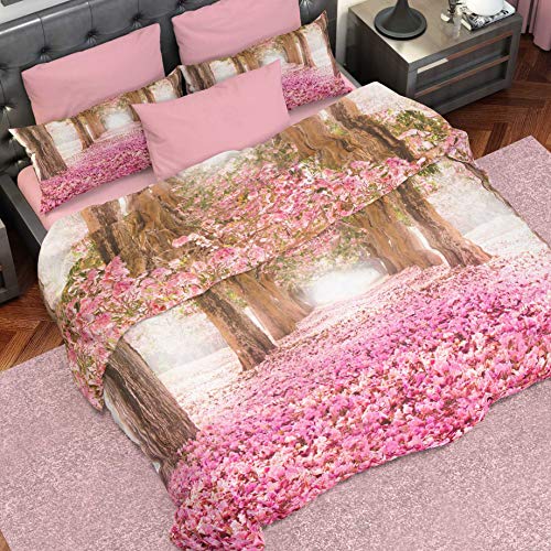 PETTI Artigiani Italiani Duvet Cover, Bedding Set, Satin, 100% Made in Italy, Boulevard, Double (200x200 cm)