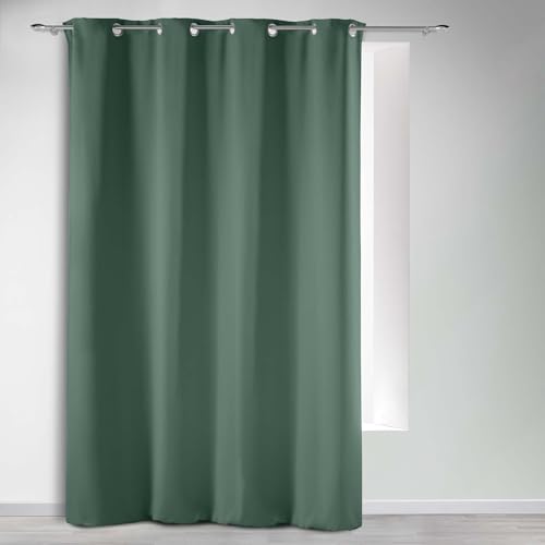 Douceur d'Intérieur, Eyelet Curtain 135 x 240 cm Opaque Cedar Wood