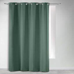 Douceur d'Intérieur, Eyelet Curtain 135 x 240 cm Opaque Cedar Wood