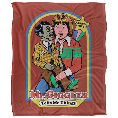 Steven Rhodes Mr. Giggles Silky Touch Super Soft Throw Blanket 152 X 127 Cm