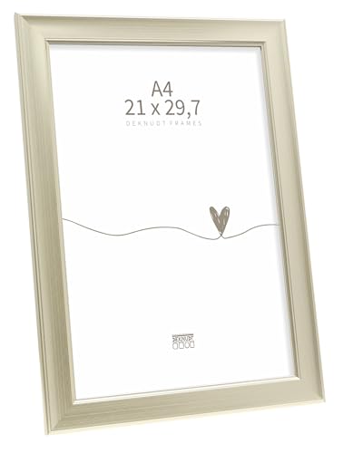 Deknudt Frames - classic photo frame for 21 x 29.7 cm photo - silver colour - for photos, posters or posters - S244D1 - to stand or hang