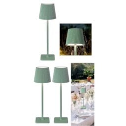LuminexDesigns Bundle of 4 pcs Cordless Rechargeable LED Table Lamp Green