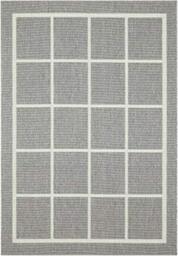 Aspect SILVER GRID Geometric Check Pattern Area Rug (Silver Grey, 120x170cm)