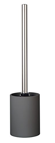 Ridder Touch Toilet Brush, Poly Resin, Anthracite, 8.5 x 8.5 x 37 cm