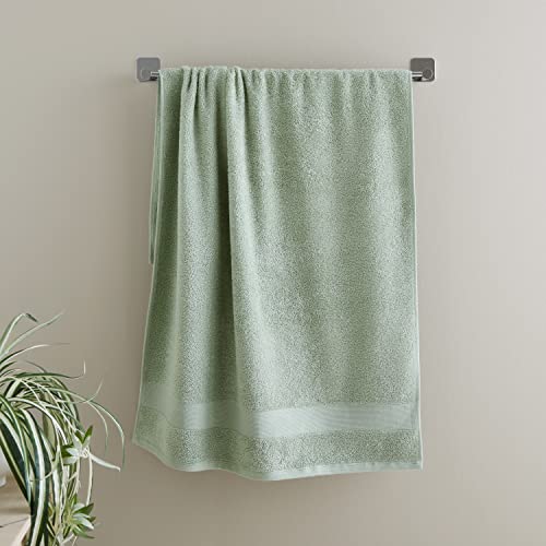 Catherine Lansfield Anti Bacterial Soft & Absorbent Cotton Bath Sheet Sage Green